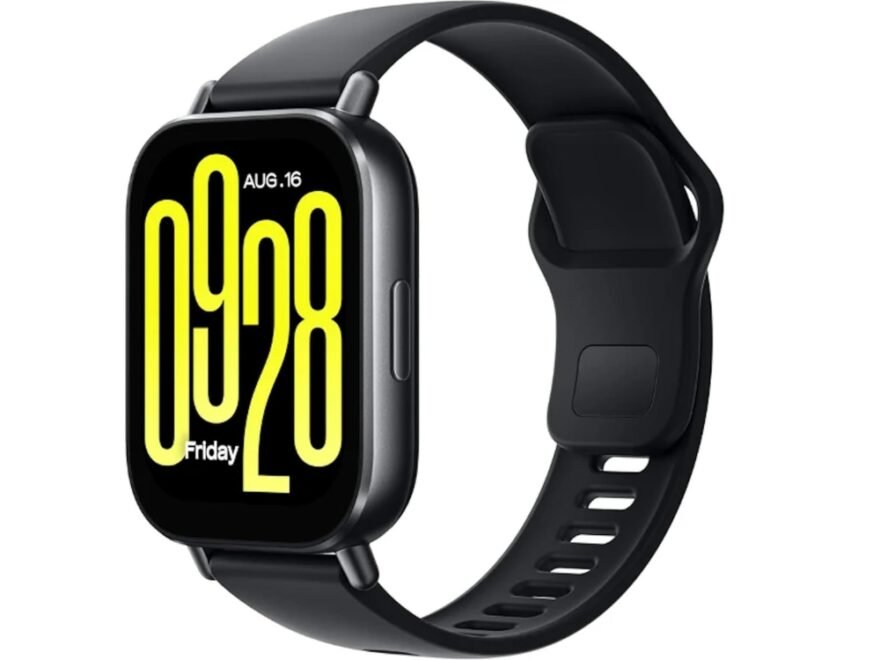 Relógio Redmi Watch 5 Active na cor preta com tela de 2,0 polegadas ligadas